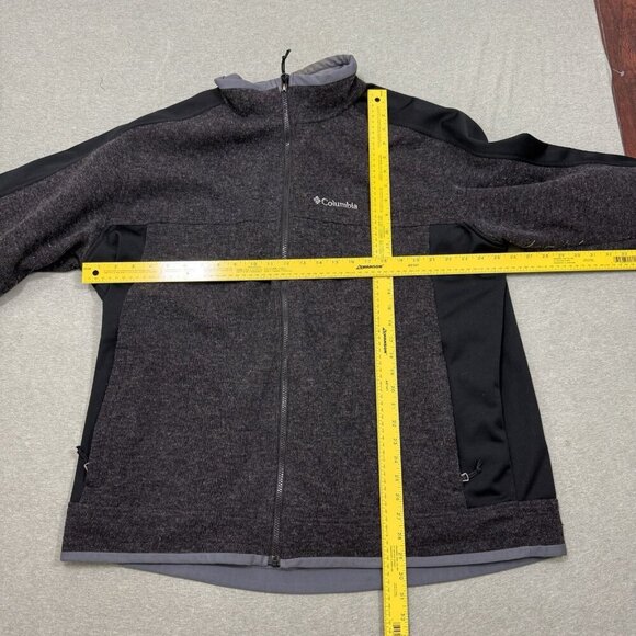 Columbia Omni Heat Jacket Mens XXL Gray Softshell Wind Block Wool Blend Coat - Picture 6 of 8